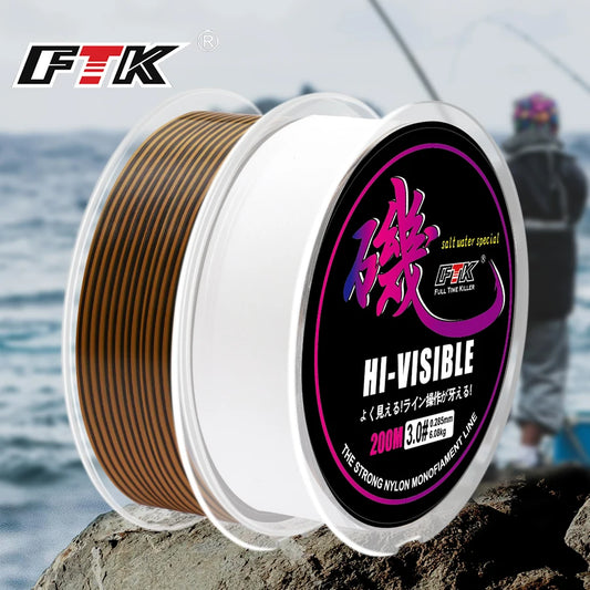 FTK 200M Rock Fishing Line Semi Floating Boat For Sea Saltwater Fishing Super Wear-resistant And Strong Fishing Equipment