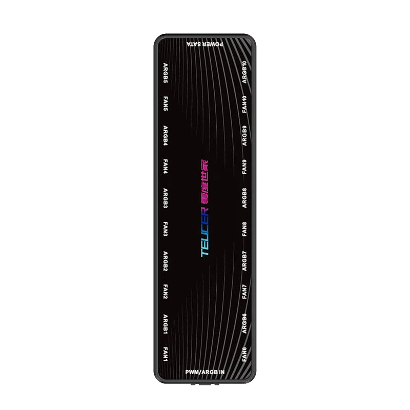 TEUCER  LP-10 ARGB/PWM HUB SATA Power Interface 5 Ports 5V 3pin ARGB and 5 Ports 4pin PWM HUB Fan 2 in 1 HUB Adapter