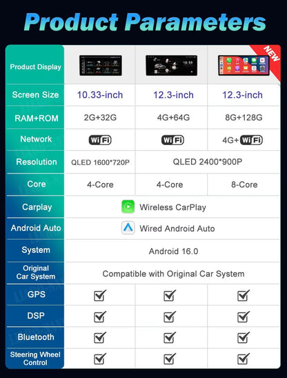 12.3 inch GPS Navigation Wireless Carplay Android 16 for Audi Q5 2009 - 2017 BT Car Multimedia Video Radio Player 4G Auto Tools