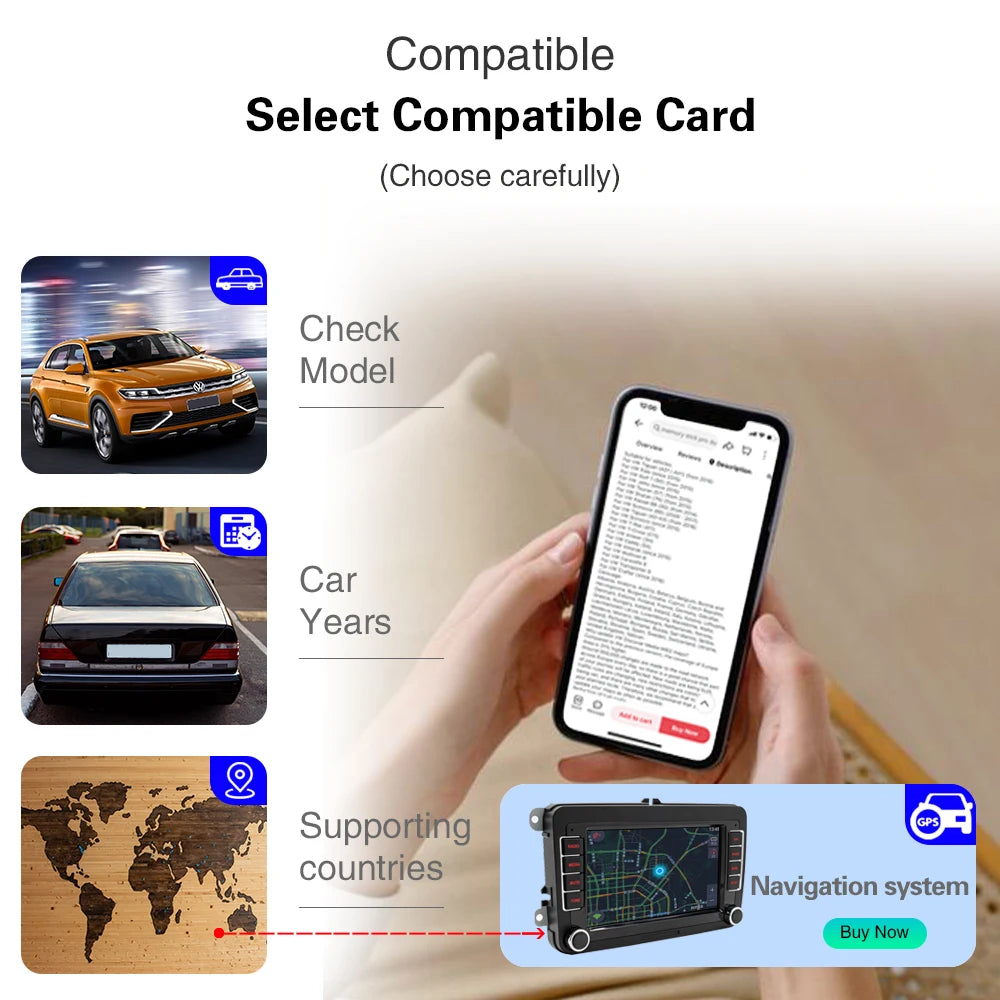Suitable for Volkswagen Golf 5G Sedan from 2013 to 2017 Car Navigation Discover Pro Media SD GPS Card Update EU UK Map