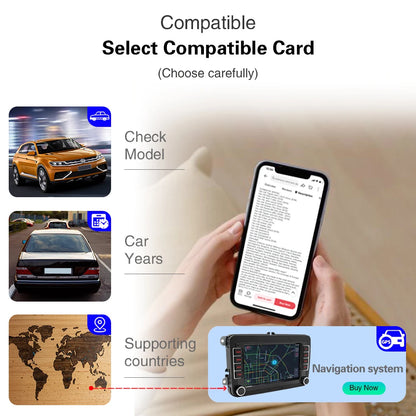 Suitable for Volkswagen Golf 5G Sedan from 2013 to 2017 Car Navigation Discover Pro Media SD GPS Card Update EU UK Map