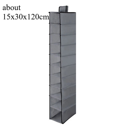 Hanging Shoe Organizer 10-Shelf Hanging Closet Organizers Storage Shoes Organizer Shelves Hanging Shoe Rack Holder for Bedroom
