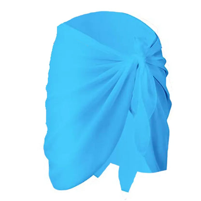 Women Short Sarongs Bathing Suit Wrap Swimsuit Coverups Beach Bikini Sheer Short Skirt Chiffon Scarf Cover Ups for Swimwear