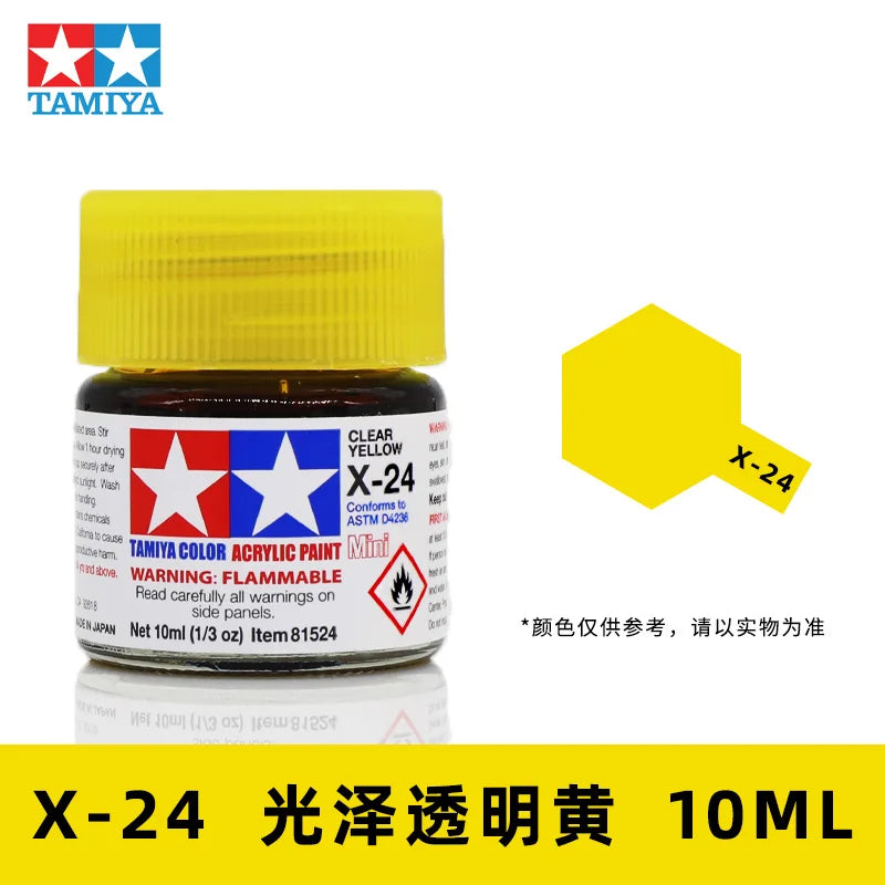 TAMIYA Acrylic Pigment Water-Based Paint Gloss Military Model Gumdam Coloring Pen Coating Spray Handmade Series X1-X2