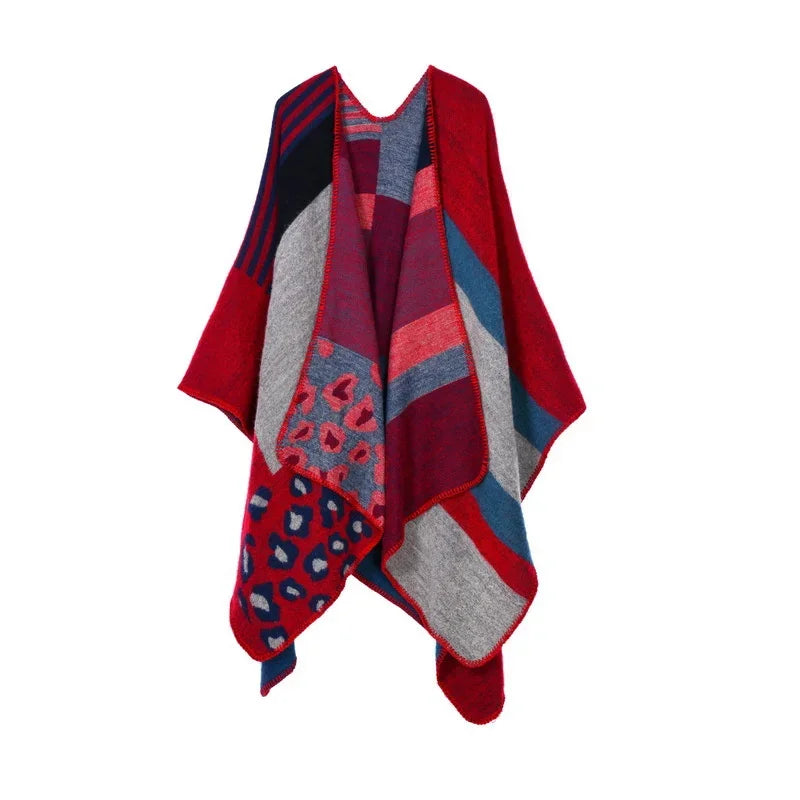 Winter Fashion Poncho Women Capes Scarf Imitation Cashmere Ladies Scarves Warm Shawls Wraps Woman Ponchos Bufanda Mujer Foulard