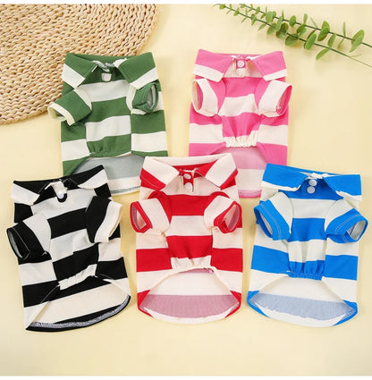 Pet Dog Polo Shirt Dog Clothes Summer Casual Clothing for Small Large Dogs Cats T-Shirt Chihuahua Pug Costumes Yorkshire Shirts