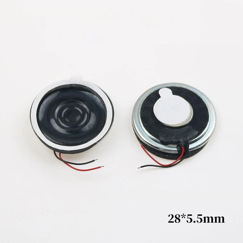2PCS 13mm 15mm 16mm 18mm 18 20 23 26 28 30 MM Mini Speaker Round Runway Loudspeaker 8Ohm 0.5W For MP4 Toys Cellphone Small Audio