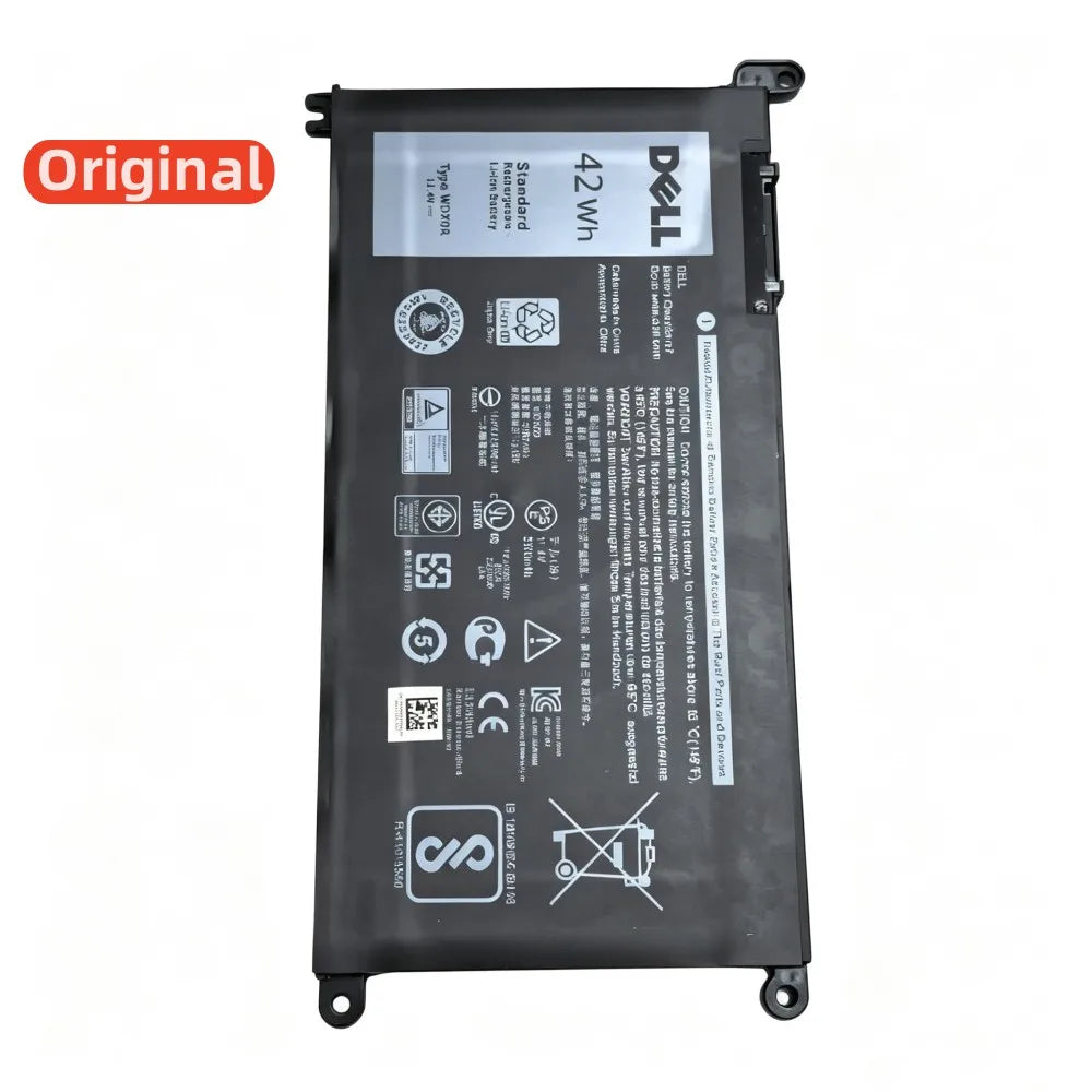Original 42Wh 11.4V for DELL WDXOR Vostro 14-5468 15-5568 5471 5481 5581 3481 3583 Latitude 3189 3582 3180 3190 Laptop Battery