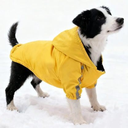 Pet Costume Windproof Fleece Dog Clothes Warm Waterproof Dog Hooded Coat Comfortable Thicken Pet Sweatshirt Outdoor