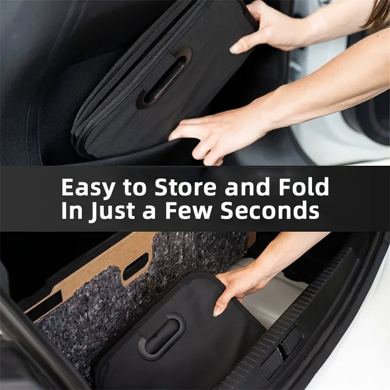Car Trunk Organizer, Collapsible Compartment Car Organizer, Space-Saving, Foldable Waterproof for All Cars, SUVs, Mini-Vans