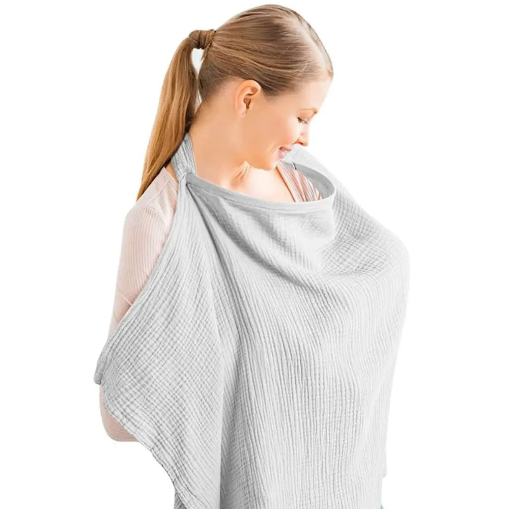 Mother Outing Breastfeeding Cover Baby Feeding Nursing Covers Adjustable Breathable Privacy Nursing Covers with Arch Neckline