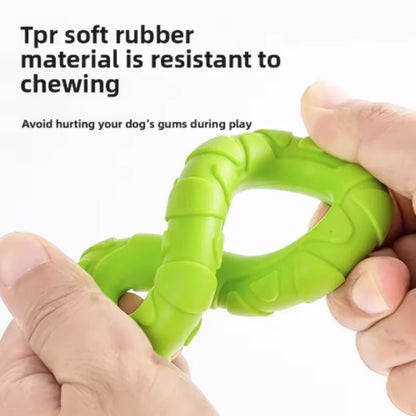 Dog Chew Toy TPR Teeth Cleaning Pet Toys For Small Medium Large Dogs Interactive Bite Resistant 3 Ring Tug Dog Toy Pet Supplies