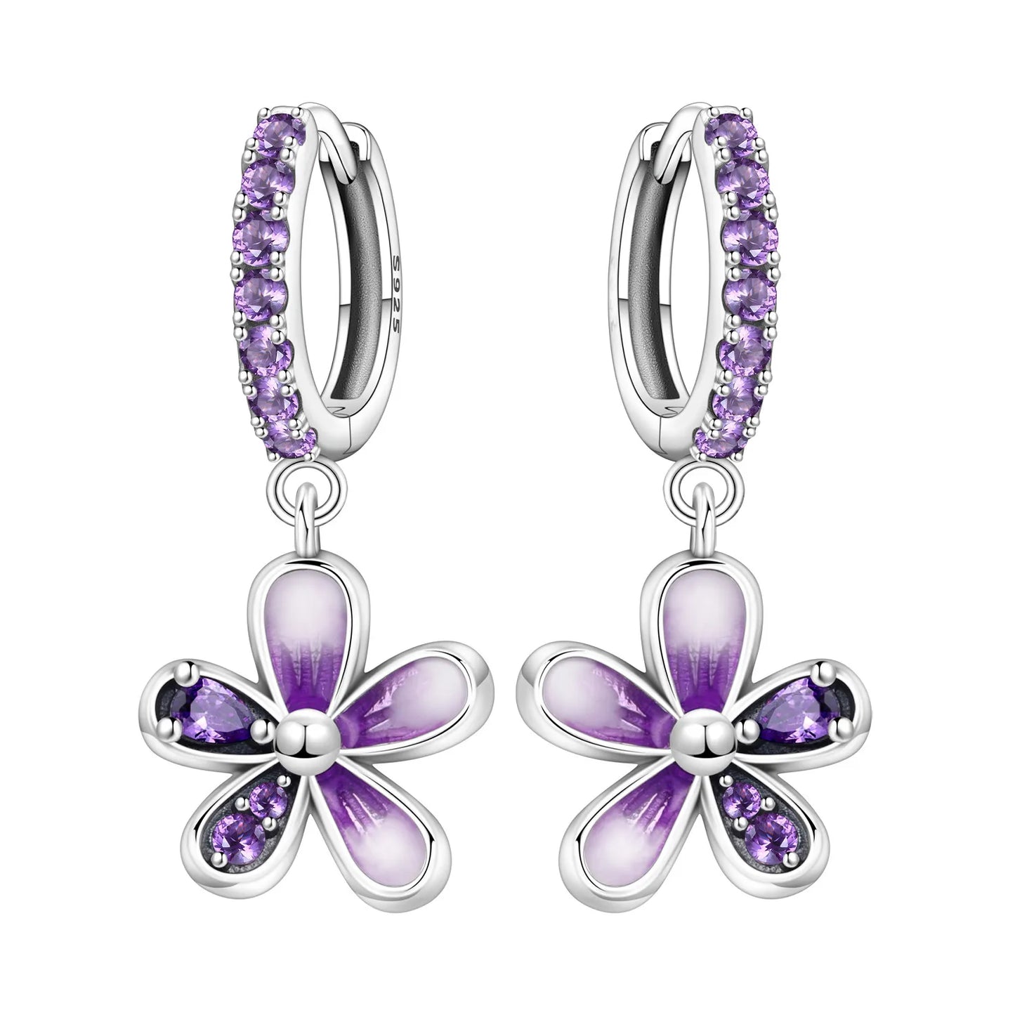 MISEFF S925 Sterling Silver Earrings Multiple Styles Exquisite Flower Earrings Original Fashion Jewelry Birthday Gift For Women