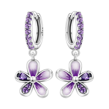 MISEFF S925 Sterling Silver Earrings Multiple Styles Exquisite Flower Earrings Original Fashion Jewelry Birthday Gift For Women