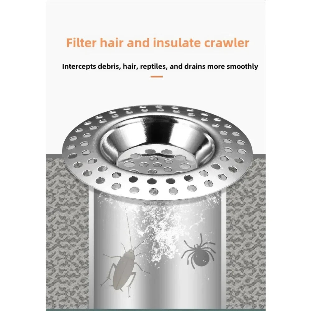 Kitchen Sink Mesh Filter Stainless Steel Drain Mesh Protects From Clogging Kitchen Fittings