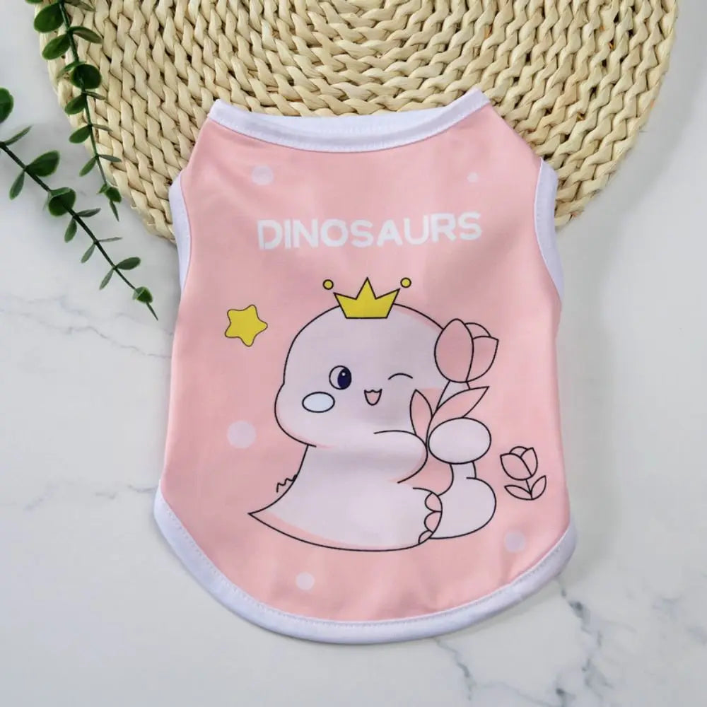 Summer Sleeveless Pet Vest Small Dogs Beach Cat Puppy Clothes Soft Breathable Dog T-Shirts
