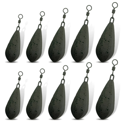 2pcs Carp fishing lead weight has 56g/71g/85g/99g/113g carp fishing weight. Pendant allows for quick replacement of lead