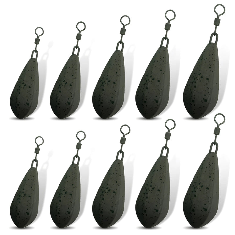 2pcs Carp fishing lead weight has 56g/71g/85g/99g/113g carp fishing weight. Pendant allows for quick replacement of lead