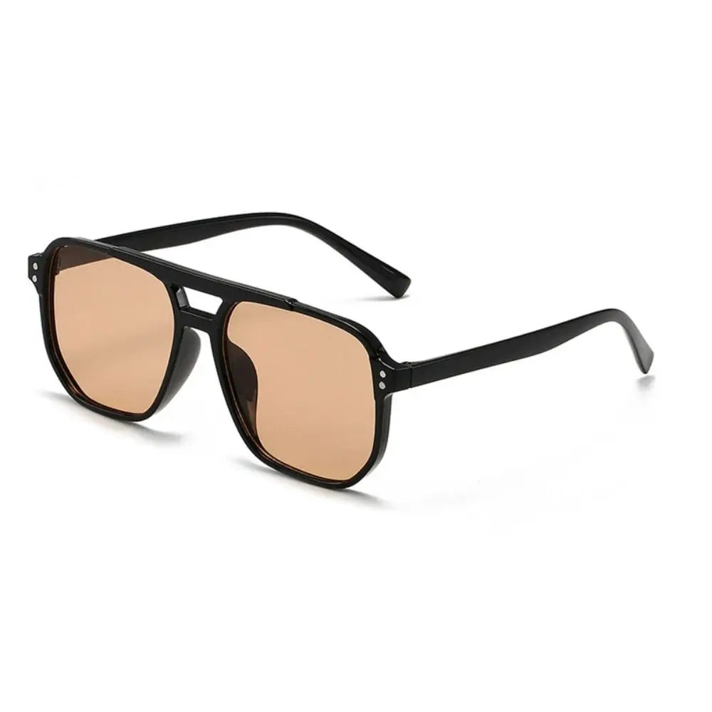 Punk Square Frame Sunglasses Anti-UV Beach Eye Protection Black Shades Glasses Travel Accessories Retro Sunglasses for women men
