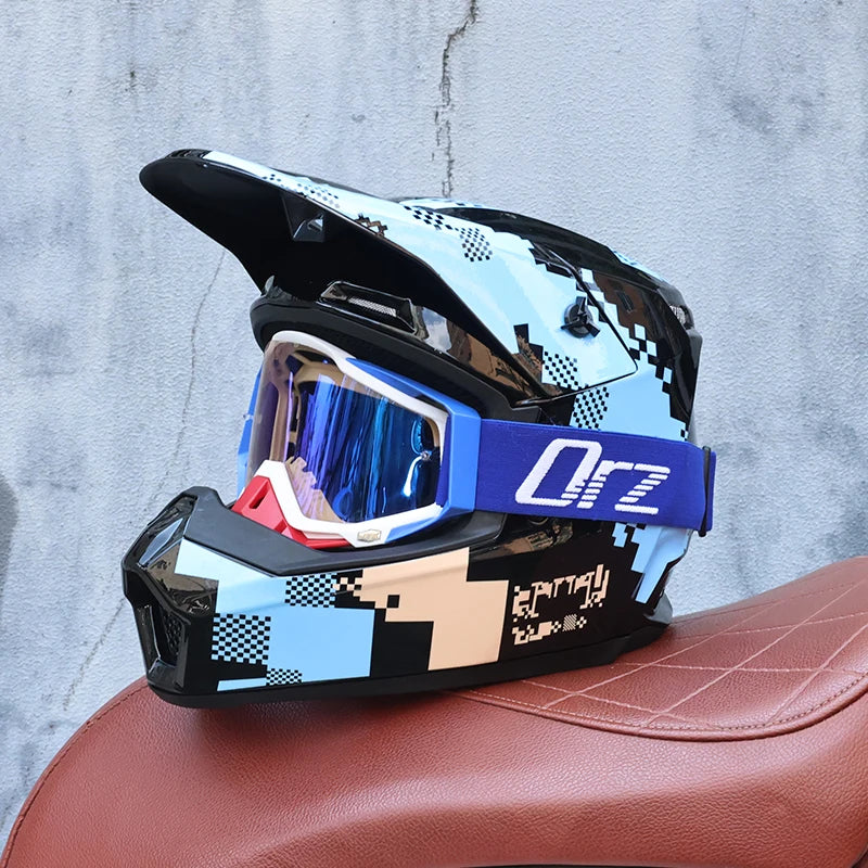 903-Motorcycle off-road helmet, fully covered electric vehicle, pulling full helmet, mountain downhill, all season