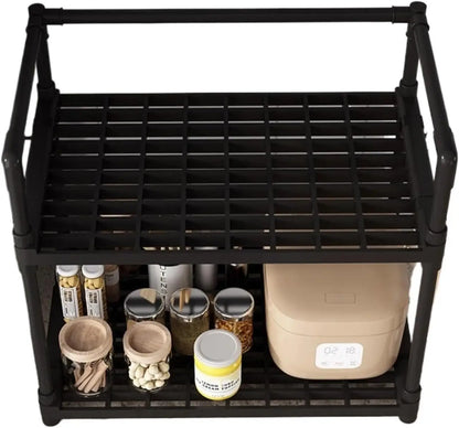 Storage Shelves Organizer Sturdy Shelving Space-Saving Shelves Organizer for Pantry Laundry Kitchen