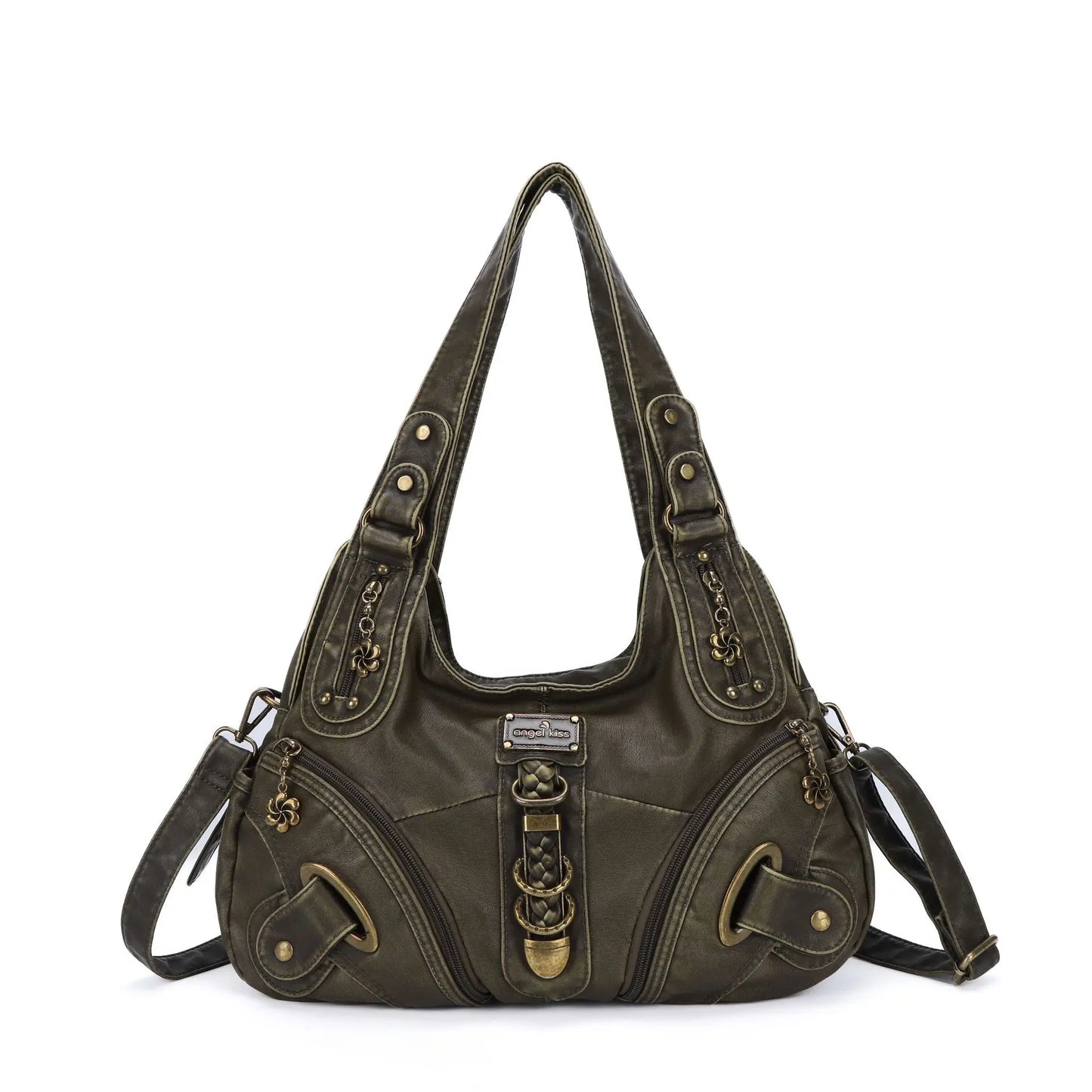 Angel Kiss Women Handbags Leopard Bag Top-handle Handbag Fashion Satchel Dumpling Pack Shoulder Bag Tote Bag Hobos Large Purse