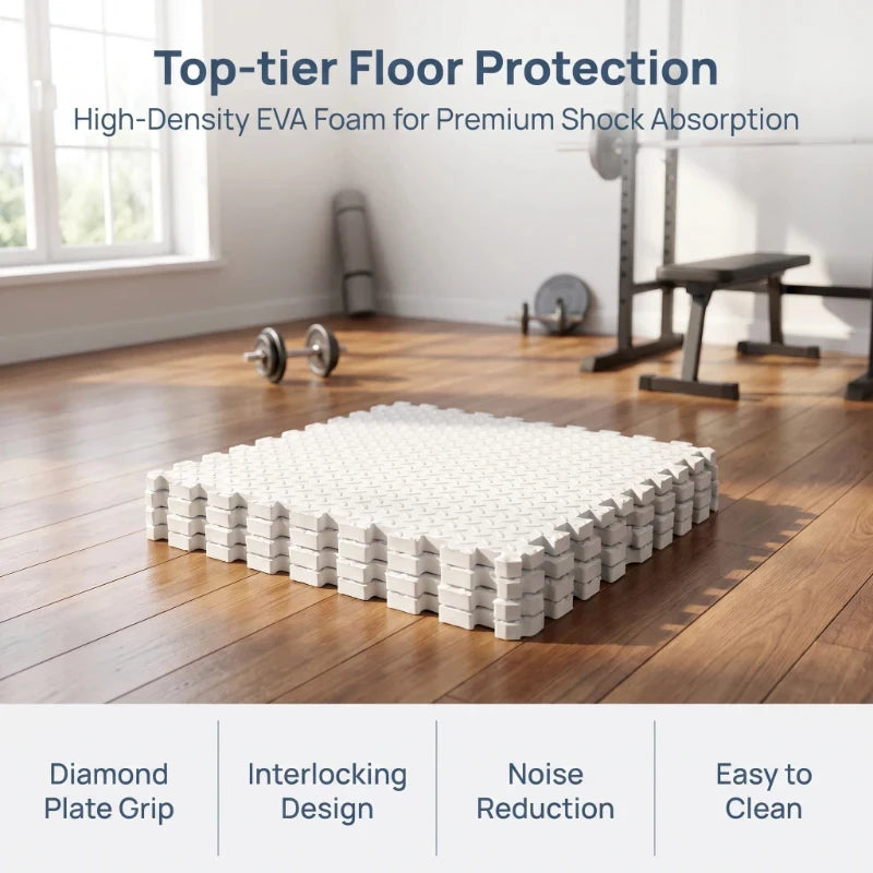 Yoga Gym Mat 14 Pcs 2cm Thick EVA Non-Slip Splicing Leaf Grain Floor Mats Shockproof Home Room Protection Rugs