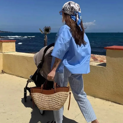 Large Capacity Dumpling Straw Shoulder Bag Women Straw Woven Bag Fashion Plush Wings Armpit Bag For Summer Beach Bucket Bag