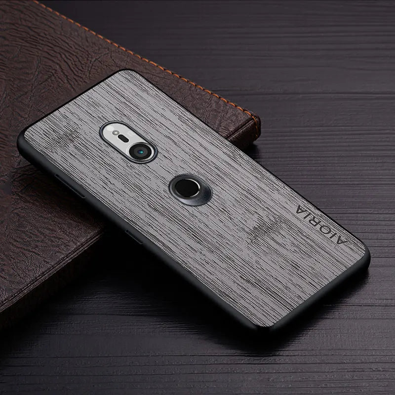 Case for Sony Xperia XZ3 funda bamboo wood pattern Leather skin phone cover Luxury coque for sony xperia xz3 case capa