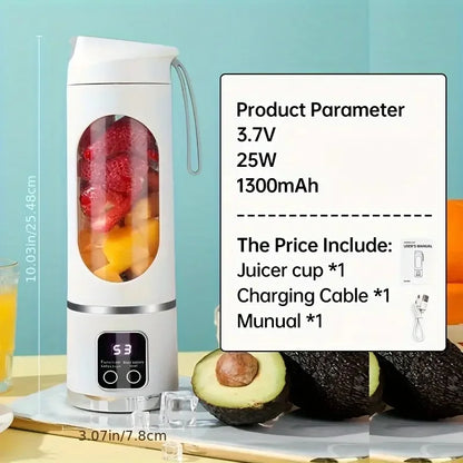 Portable Juicer, Handheld Blender, USB Charging Juice Maker, Suitable for Making Smoothies, Milkshakes, and Fruit Juices