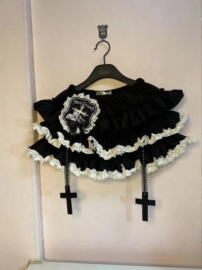 Original Design Spring Summer New Sle Women's f-length Puffy Skirt with Se Pants Cake-aped Gown High-waist Loose Fit
