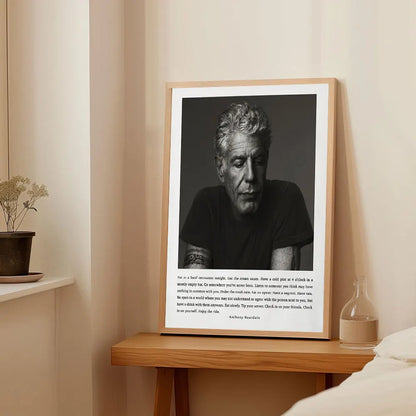 Eat At A Local Restaurant Tonight A-Anthony B-Bourdain Poster Canvas Print Painting Wall Art Study Studio Living Home Decor