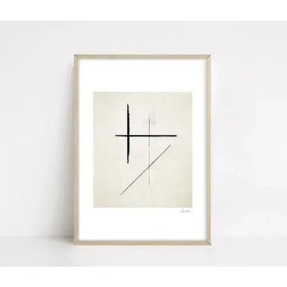 Modern Abstract Beige and White Canvas Painting  Scandinavian Neutral Wall Art Print for Home Decor  Art Gallery Poster