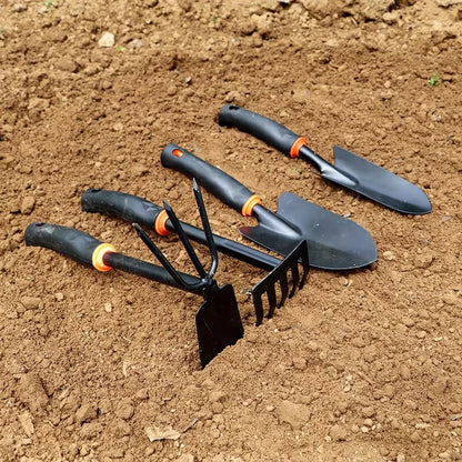 Gardening Shovel, Gardening Vegetable Planting Tools, Rake, Hoe, Trowel, Small Tool Set of 4, Gardening Gifts for Women and Men