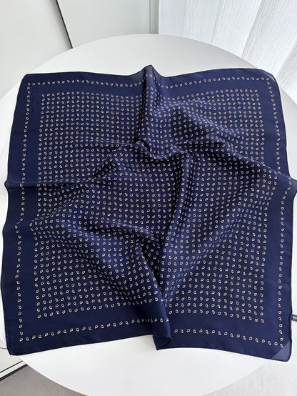 70*70cm Women's Square Scarf Soft Satin Floral Print Wrap Foulard Neckerchief Bandannas Hair Skinny Tie Hijab Shawls