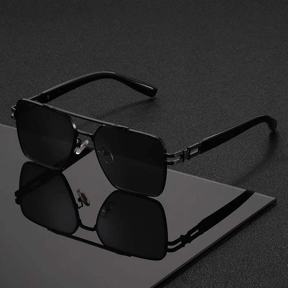 1PC, double beam glasses, fashionable cut-out temples, oversized ultra-light frames, suitable for men and women