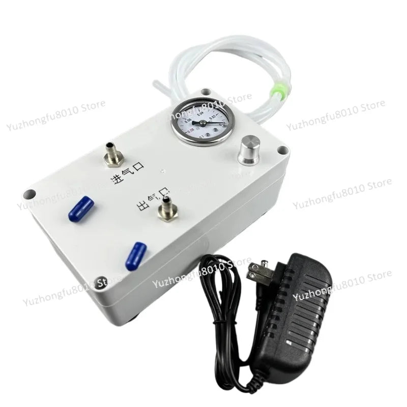 Electric Vacuum Pump with Pressure Gauge - Lab Use for Liquid Extraction, Gas Sampling, Defoaming, Negative/Positive Pressure