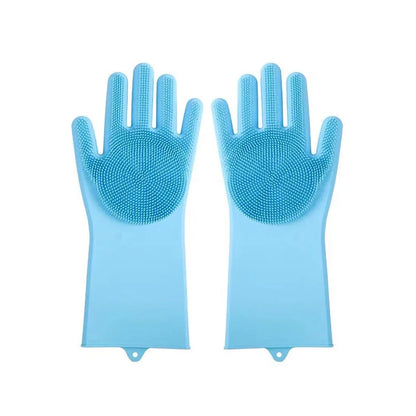 Pet Grooming Cleaning Gloves Dog Cat Bathing Shampoo Glove Scrubber Magic Dishwashing Cleanner Sponge Silicon Hair Removal Glove