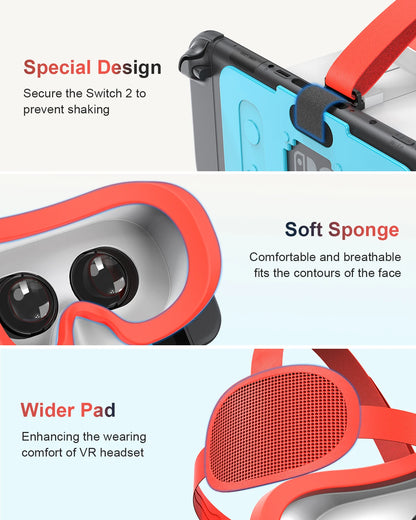 Switch 2 Virtual Reality VR Glasses with Adjustable HD Lenses and Comfortable Head Strap, Labo VR Kit  for Switch 2
