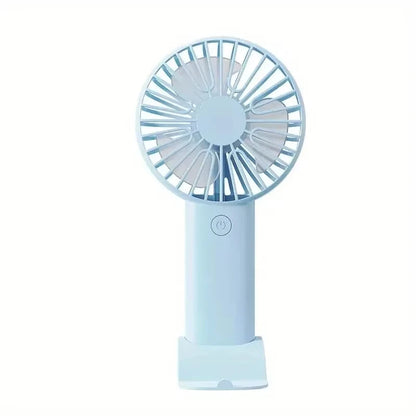 Portable Electric Handheld Small Fan Outdoor Powerful Silent Strong Wind Force Rechargeable Office Desk Dormitory Desktop Fan