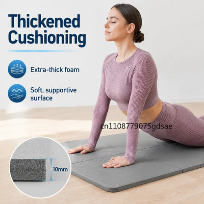 Foldable Yoga Mat Mute Eco Friendly Folding Travel Fitness Exercise Double Sided Non-Slip For Pilates & Floor Workouts Dance