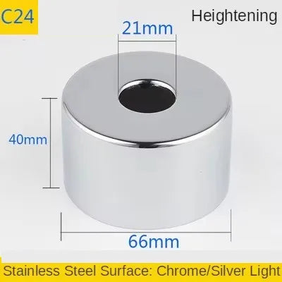 2PCS 1/2"3/4"Faucet Decorative Cover Stainless Steel Water Pipe Connector Heighten Valve Panel Shower Kitchen Faucet Accessories
