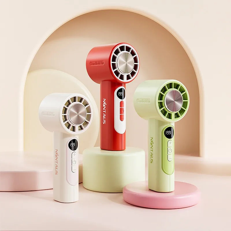Portable Handheld Fan,199-Speed Stepless Adjustable Mini Fan with 3000mAh Battery, Semiconductor Cooling Personal Fan for Travel