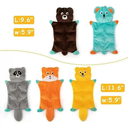 Dog Vocal Toys Cute Non-stuffed Soft Plush Toy Puppy Educational Teething Chew Toys Pet Supplies for Small Medium Dogs