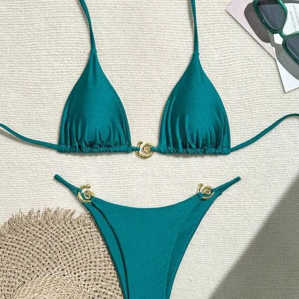 2025 New Bikini Set Bikinis Sexy Women Swimsuits Female Swimwear Bathing Suit Brazilian Swimming Suits Beachwear Biquini Summer