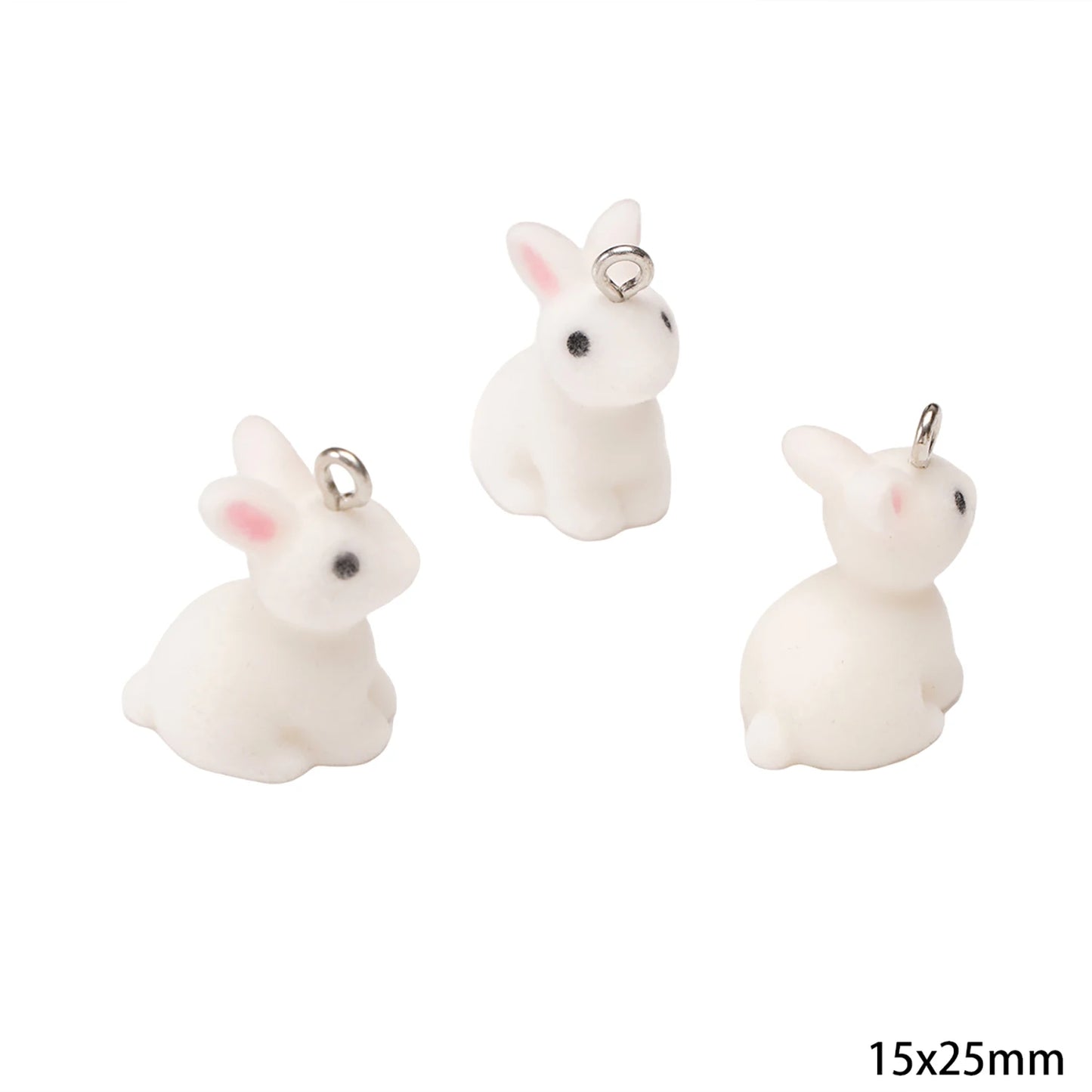1Pcs 3D Flocking Resin Charms Cartoon Animal Pendant for Necklace Earrings Keychain Making DIY Jewelry Accessories Wholesale