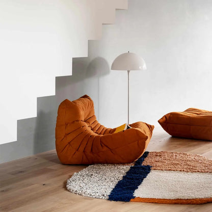 Caterpillar sofa Frameless Sofa Modern Living Room Balcony Lounge Lazy Sofa Available White Lamb Wool Sofa Beanbag Sponge Sofa