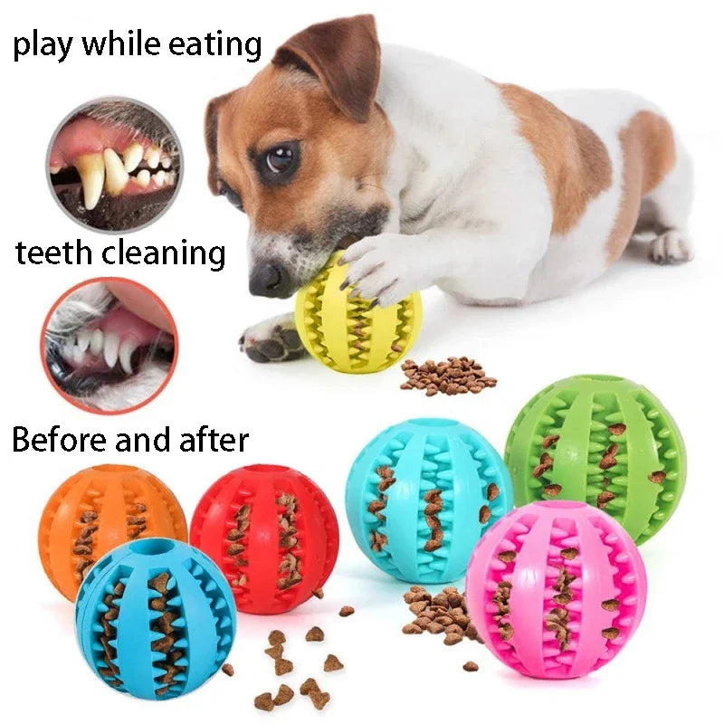 Silicone Pet Dog Toy Ball Interactive Bite-resistant Chew Toy for Small Dogs Tooth Cleaning Elasticity Ball Pet Products 5cm