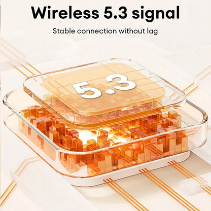 101-Wireless headphones with noise cancellation, in-ear type, equipped with a charging case, high-fidelity stereo sound.