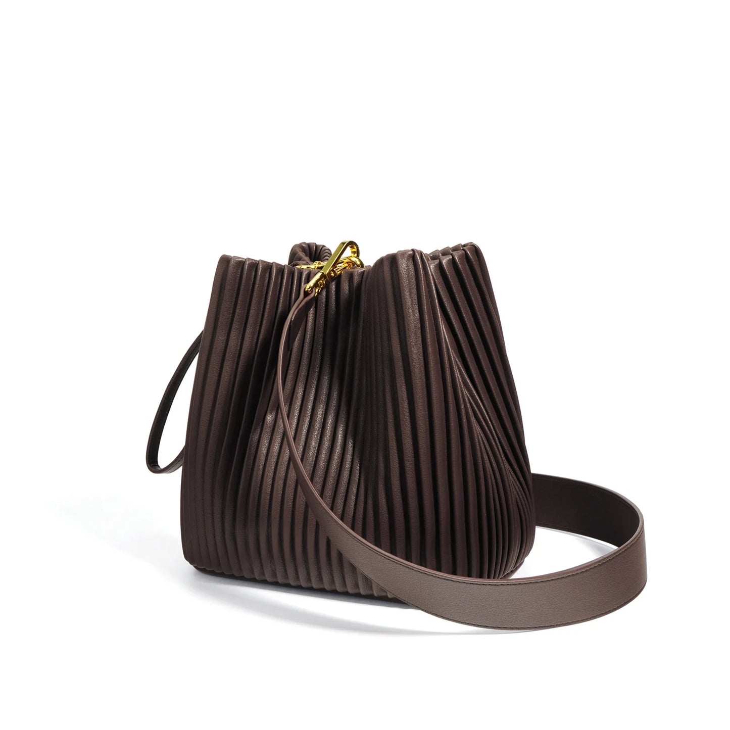 Ladies Designer Bucket Bag Solid Color Genuine Leather Handbag and Purse for Women Fashion Women's Shoulder Crossbody Bag